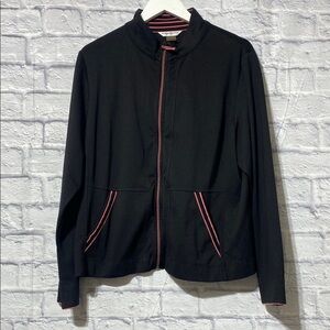 Allison Daley Black Jacket with Pink Accents